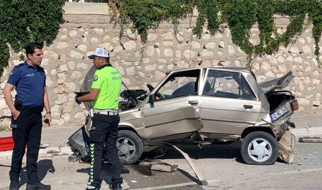 Karaman'da R.G. yönetimindeki otomobil, B.A. idaresindeki kamyonete çarptıktan sonra aydınlatma