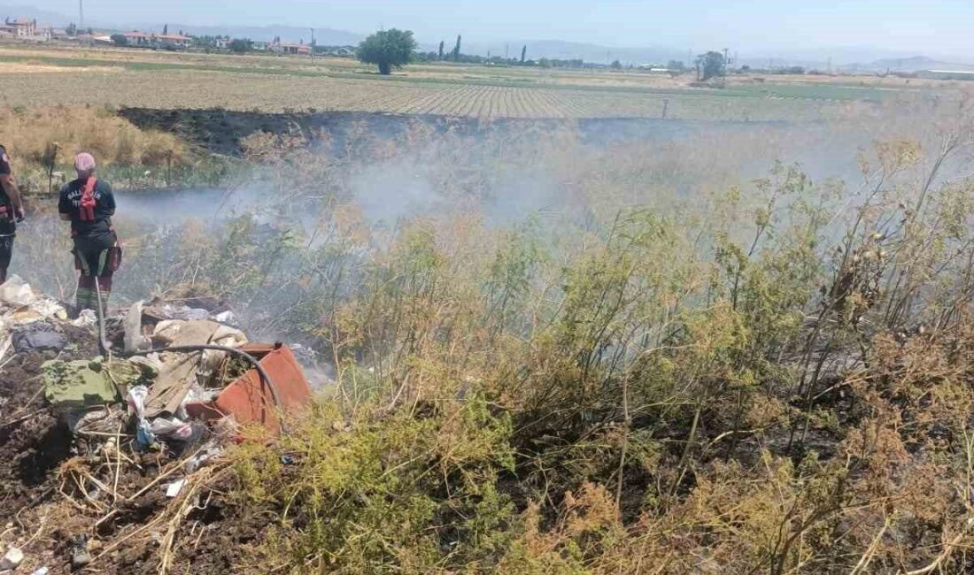 Balıkesir'in Karesi ilçesinde, Üçpınar mahallesinde anız yangını meydana geldi. Rüzgarın
