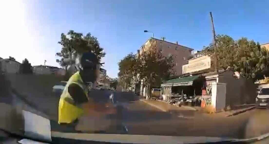 Kartal’da 14 Haziran’da bir otomobil ile motosiklet çarpıştı. Motosiklet sürücüsü
