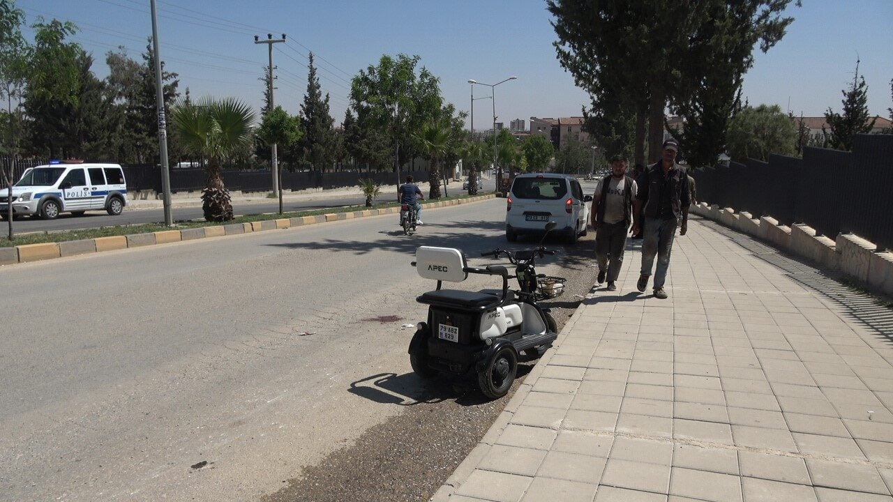 Kilis'in Aşıt Mahallesi'nde 79 ABZ 829 plakalı 3 tekerlekli motosikletin