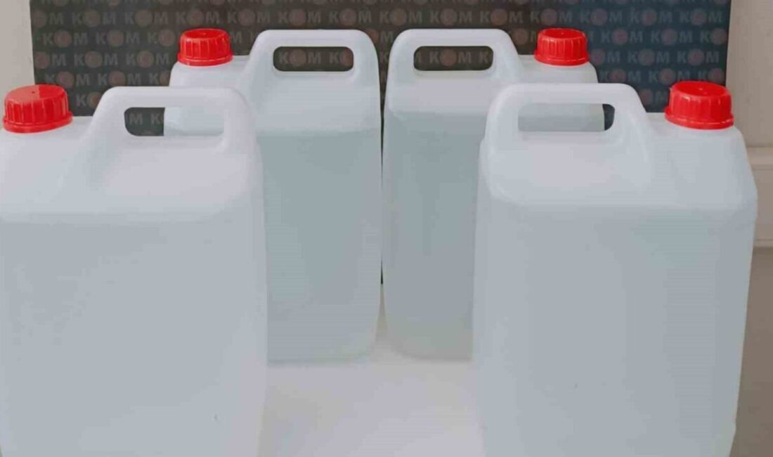 Kırıkkale'de gerçekleştirilen operasyonda, Z.A.'nın iş yerinde 20 litre etil alkol