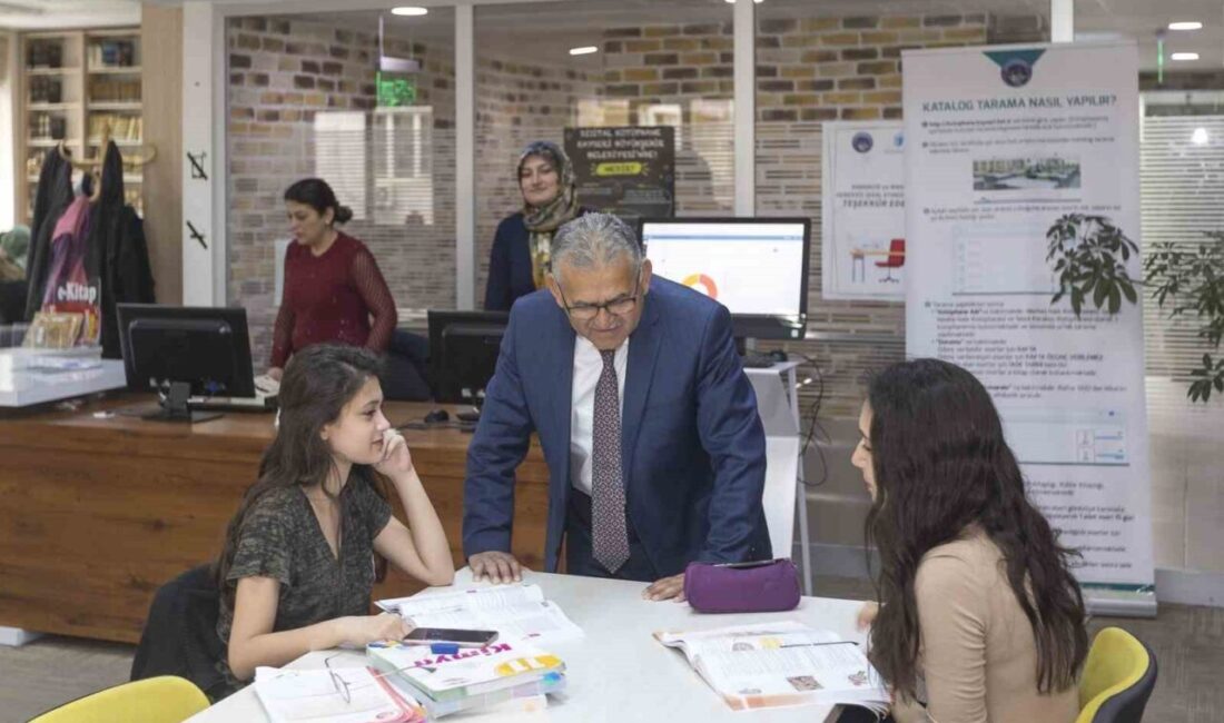 Kayseri Büyükşehir Belediyesi, 2025'in ilk yarısında 15 kütüphane ile 966
