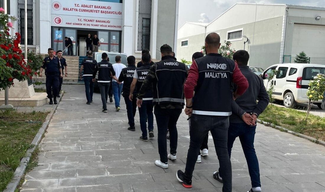 Malatya'da gerçekleştirilen bir uyuşturucu operasyonunda, 3 ay süren takip sonrası