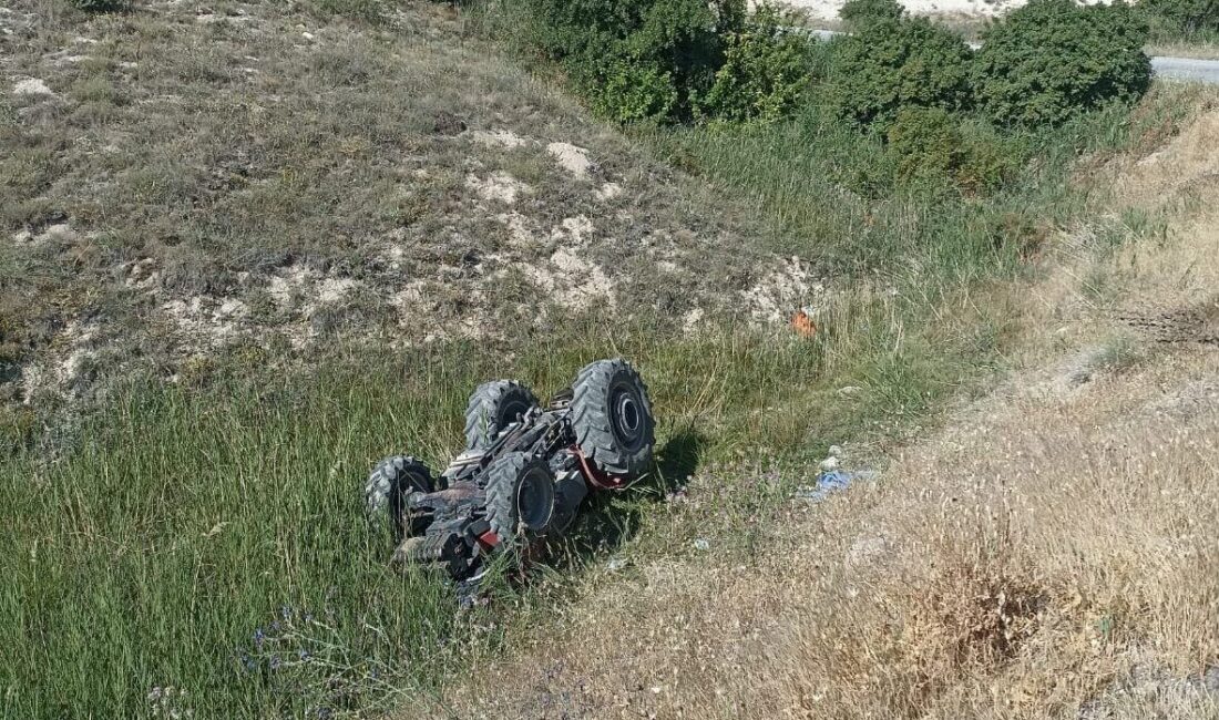 Malatya'nın Darende ilçesinde Hacı Garip Şener (38) idaresindeki traktör, şarampole