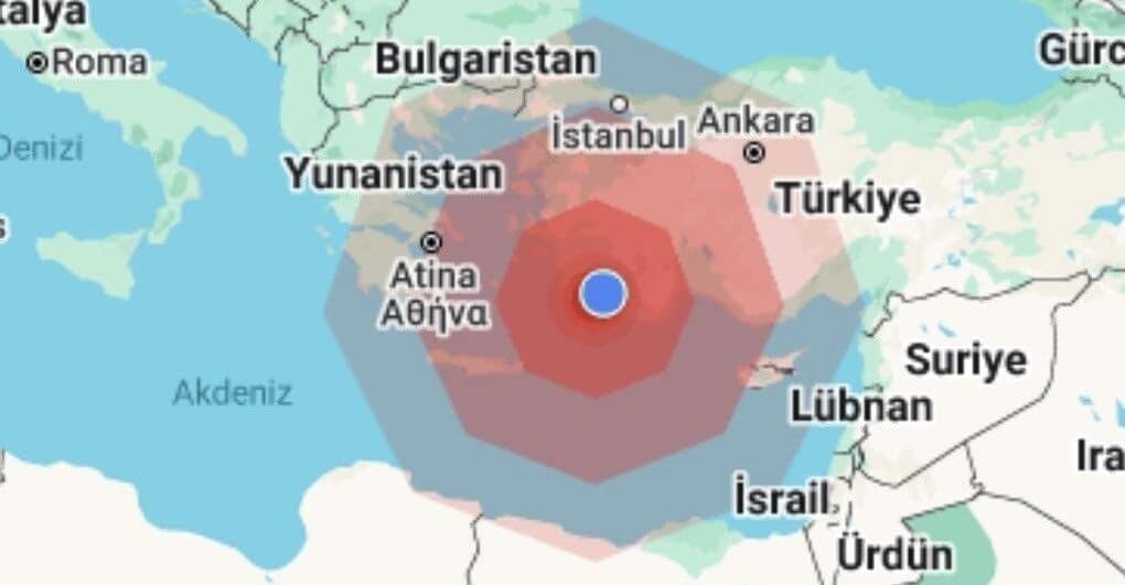 Muğla'nın Marmaris ilçesi açıklarında 5.8 büyüklüğünde bir deprem meydana geldi.