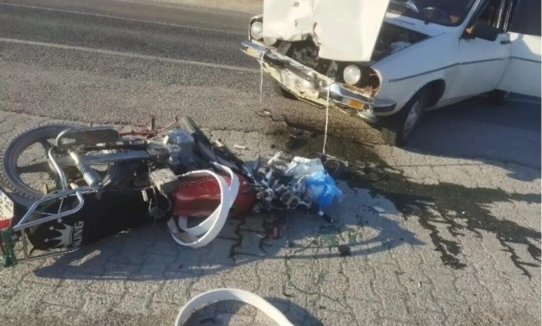 Kayseri'nin Develi ilçesine bağlı Soysallı mahallesinde bir motosiklet ile otomobilin