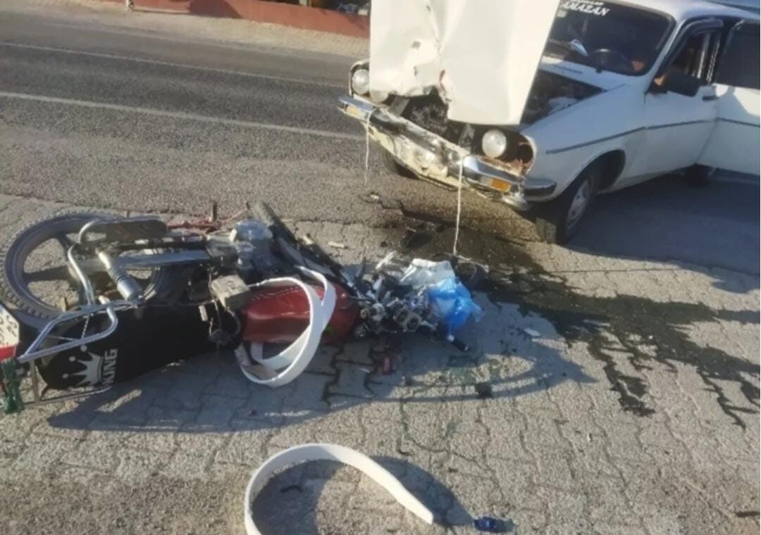 Kayseri'nin Develi ilçesine bağlı Soysallı mahallesinde bir motosiklet ile otomobilin