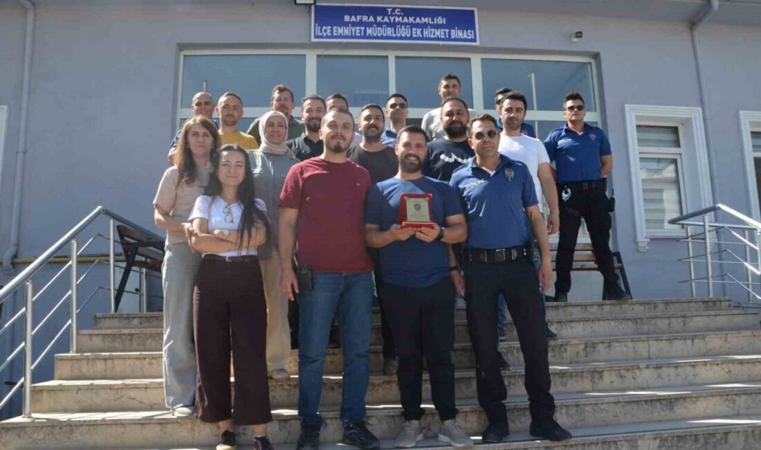 Samsun'un Bafra İlçe Emniyet Müdürlüğü'nde 6 yıldır görev yapan polis