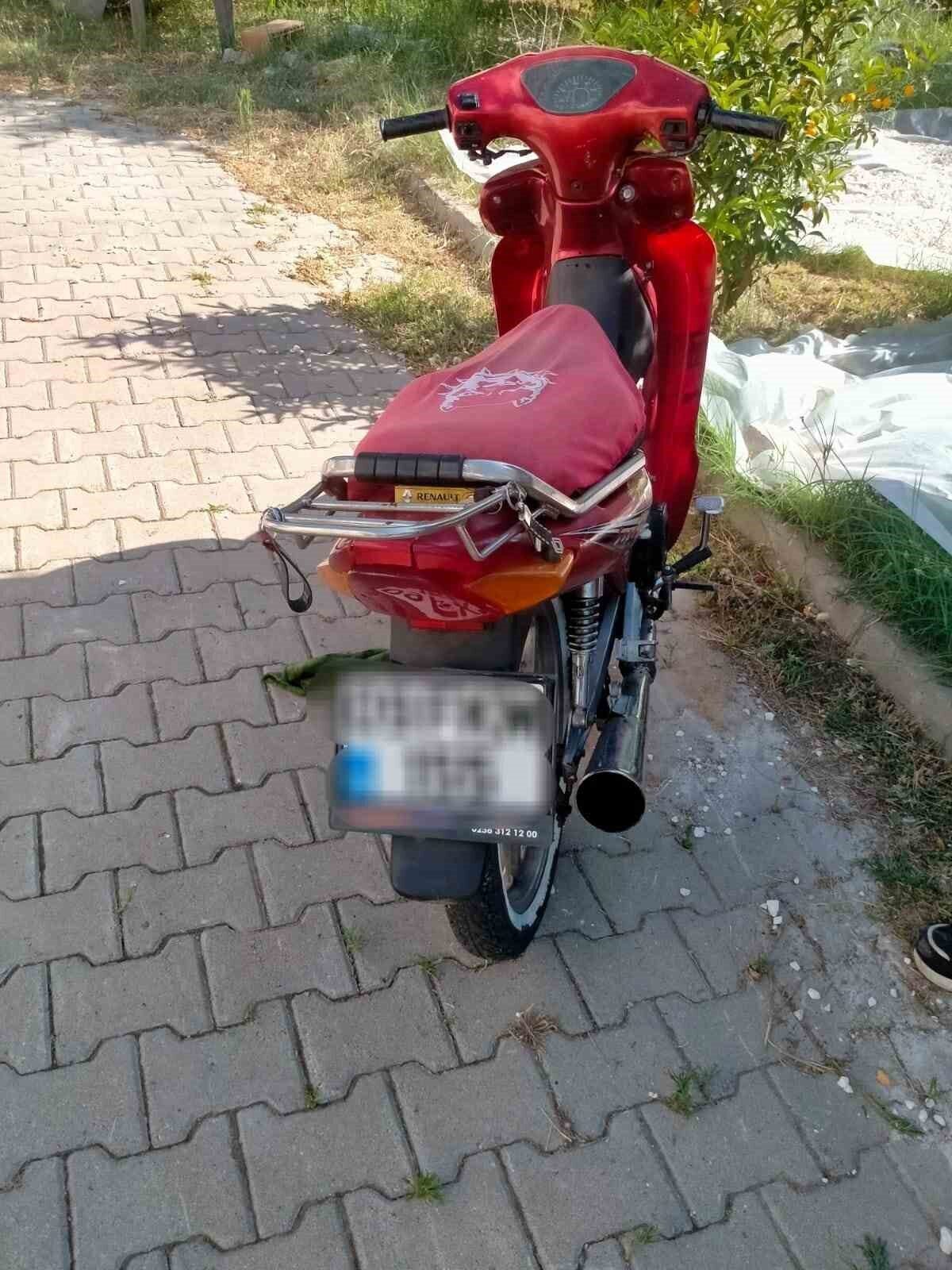 Aydın'ın Nazilli ilçesinde F.K. isimli sürücünün sahte plakalı motosiklet kullandığı