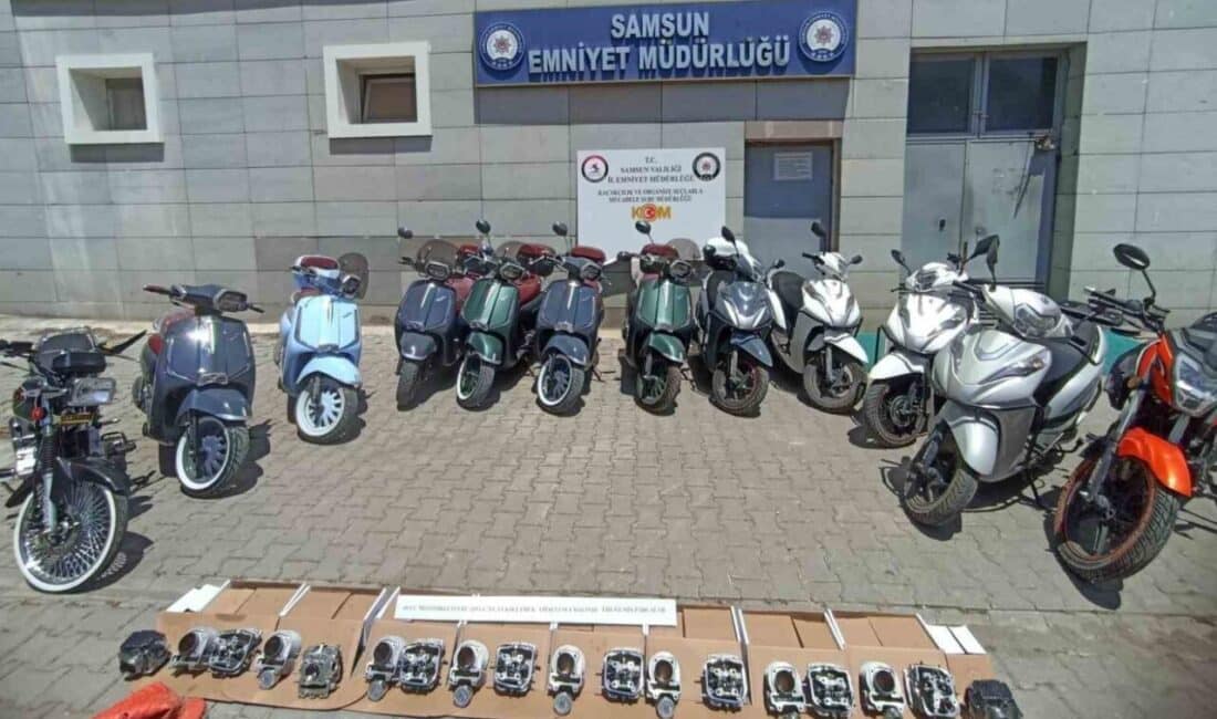 Samsun'da, motosikletlerde usulsüz silindir hacmi artışıyla ilgili düzenlenen operasyonda 12