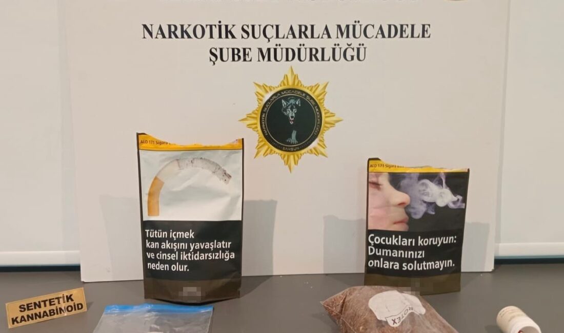 Samsun'un İlkadım ilçesinde narkotik polisinin düzenlediği operasyonda 300 gram bonzai