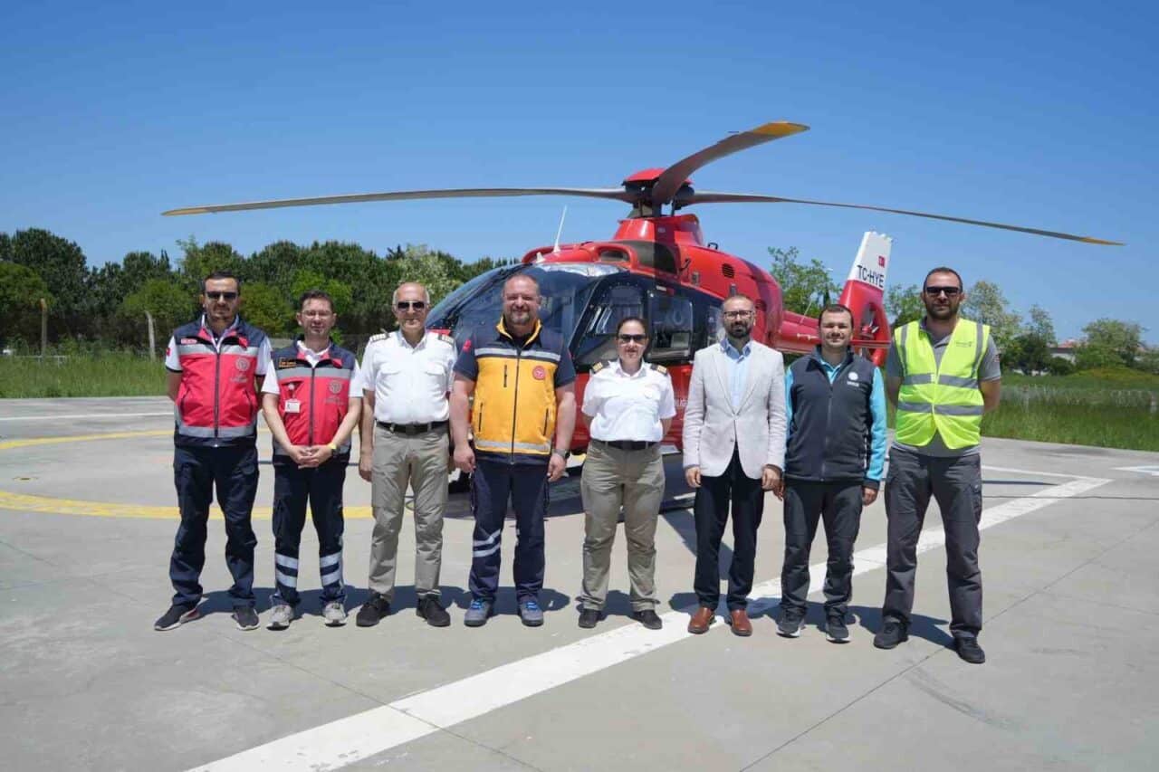 Samsun'daki ambulans helikopter, 2019'dan bu yana 1,190 hastayı acil sağlık