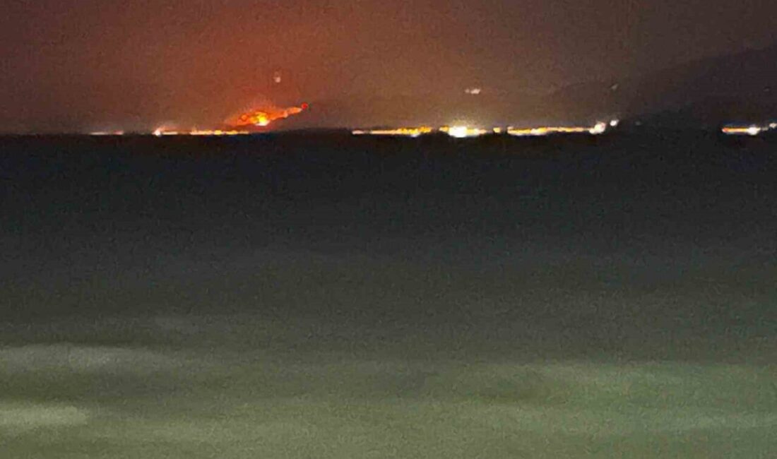 İzmir'in Seferihisar ilçesindeki orman yangını, rüzgarın etkisiyle büyümeye devam ediyor.