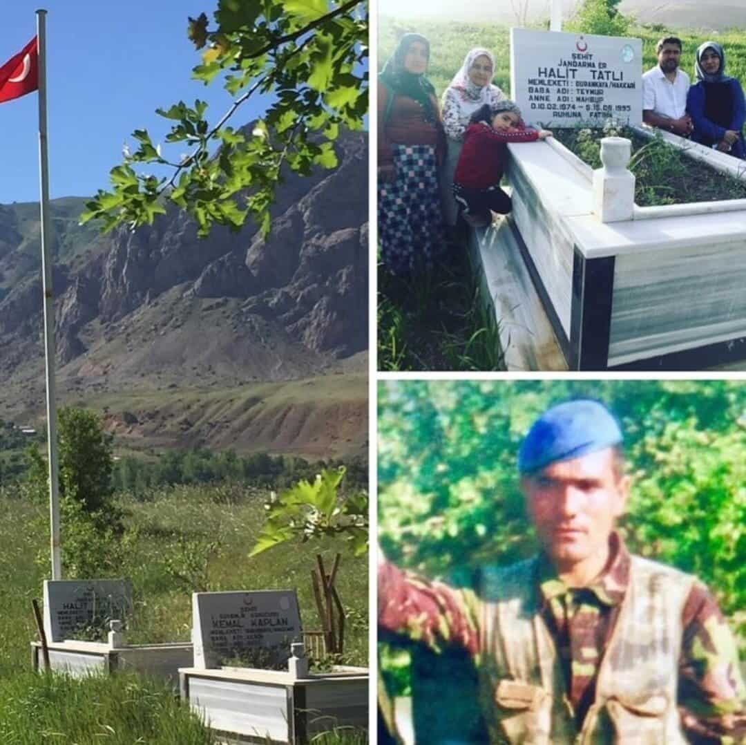Hakkari'de, 15 Haziran 1995'te teröristlerin saldırısı sırasında şehit olan Er