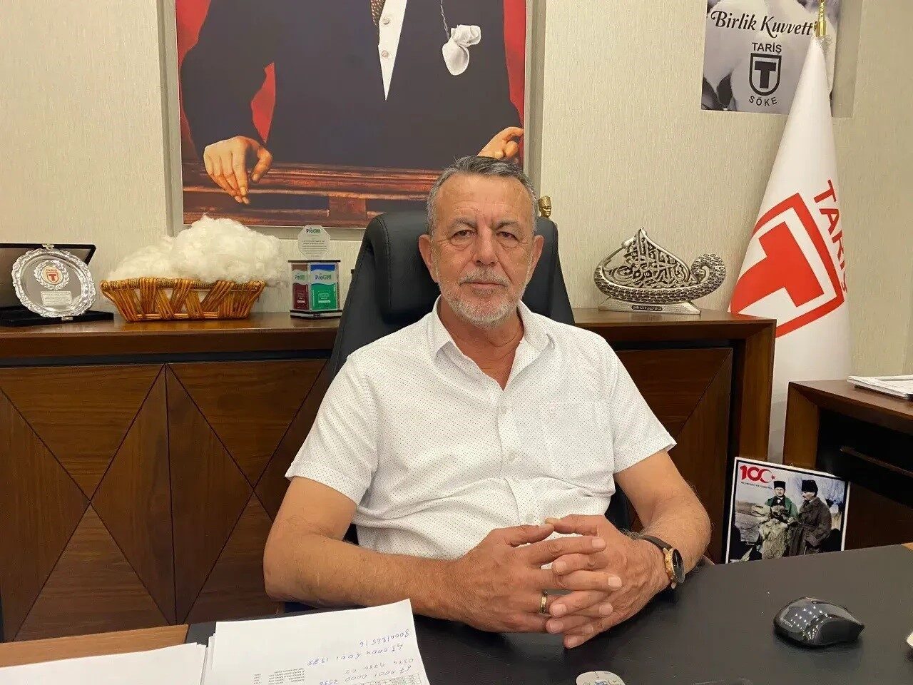 Söke Tariş Pamuk Kooperatifi Başkanı İsmail Özer, Pamuk Birliği'ne yönelik