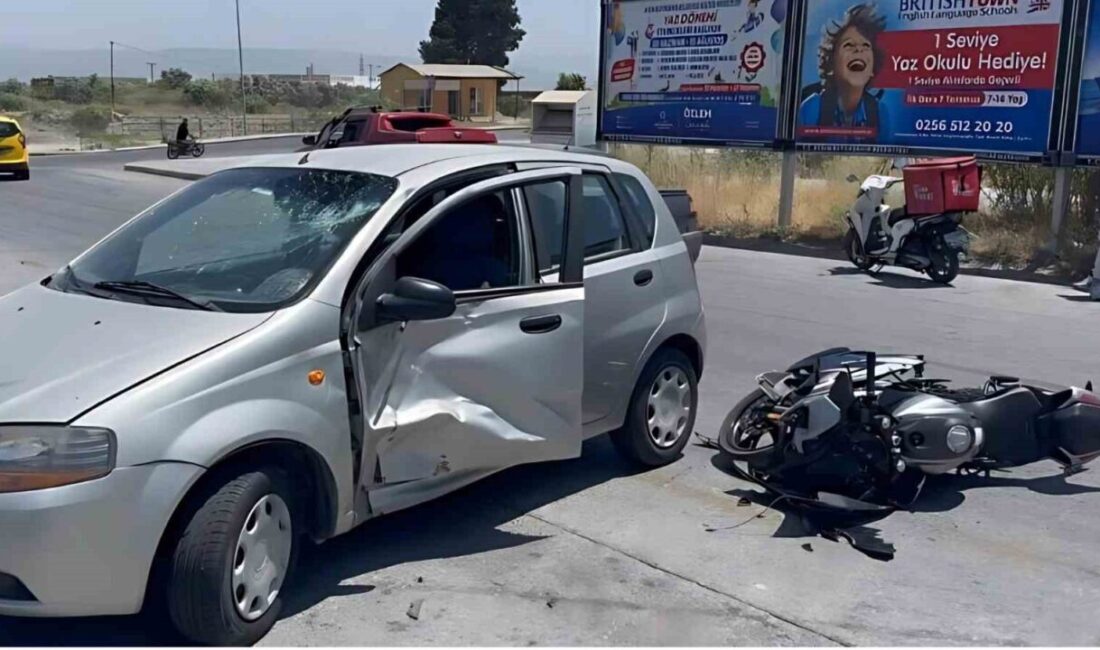 Aydın'ın Söke ilçesinde otomobil ile motosikletin çarpışması sonucu A.S. yaralandı.