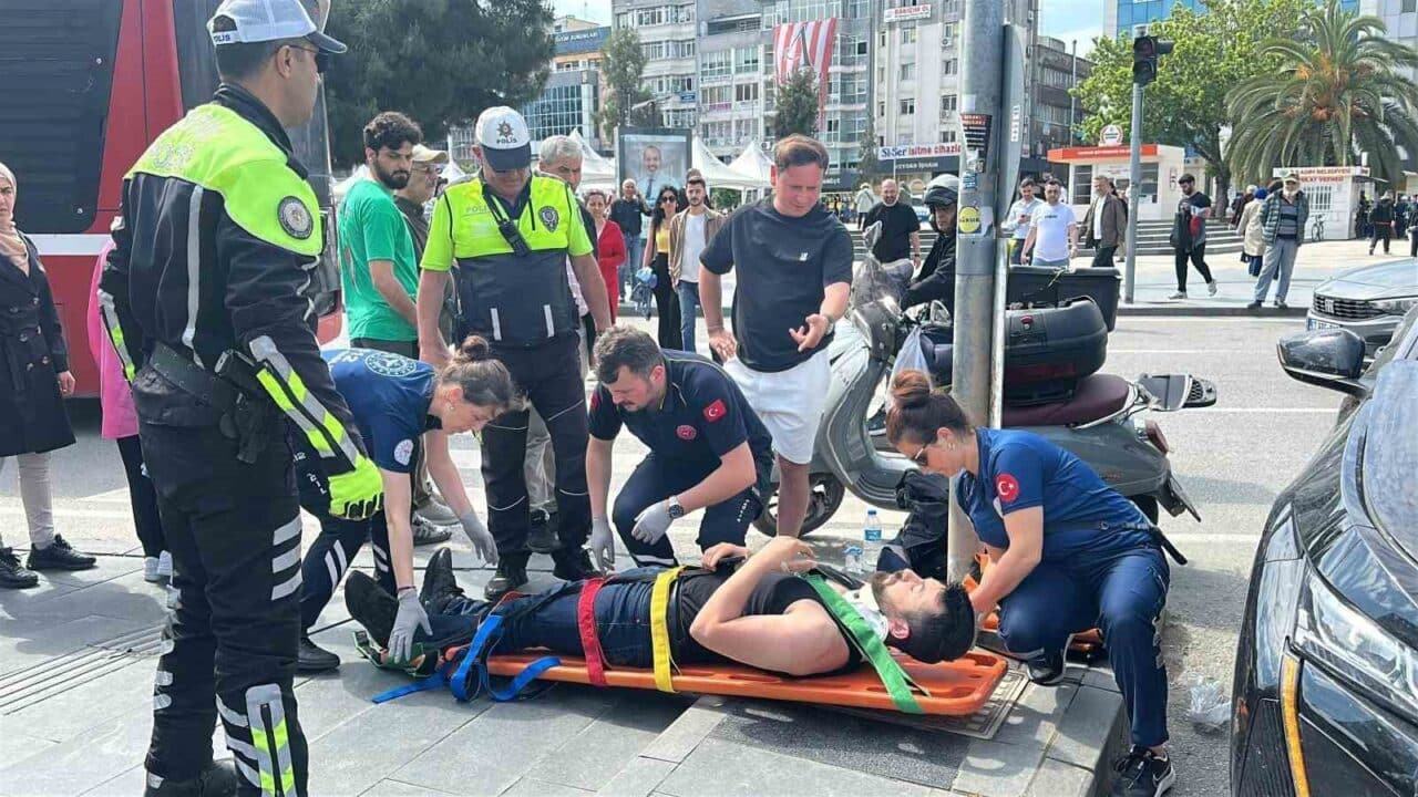 Samsun'un İlkadım ilçesinde, Emre Türk yönetimindeki motosiklet ile Cumali Yılmaz'ın