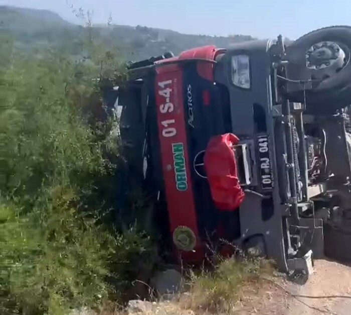 Adana'nın Kozan ilçesindeki Elifçiler Mahallesi'ndeki orman yangınına müdahale eden ekiplerden