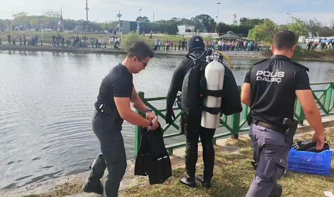 Tekirdağ'ın Kapaklı ilçesindeki Kazak Gölü'nde oyun oynarken göle düşen 10