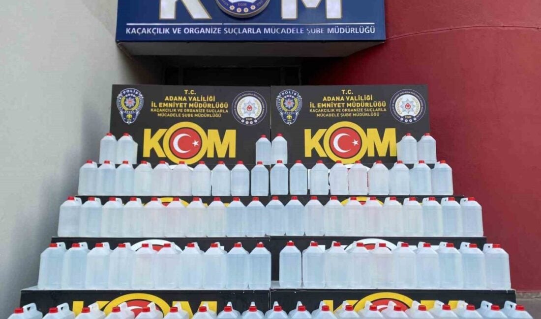 Adana'da düzenlenen operasyonda polis, Seyhan ilçe bölgesinde 800 litre kaçak