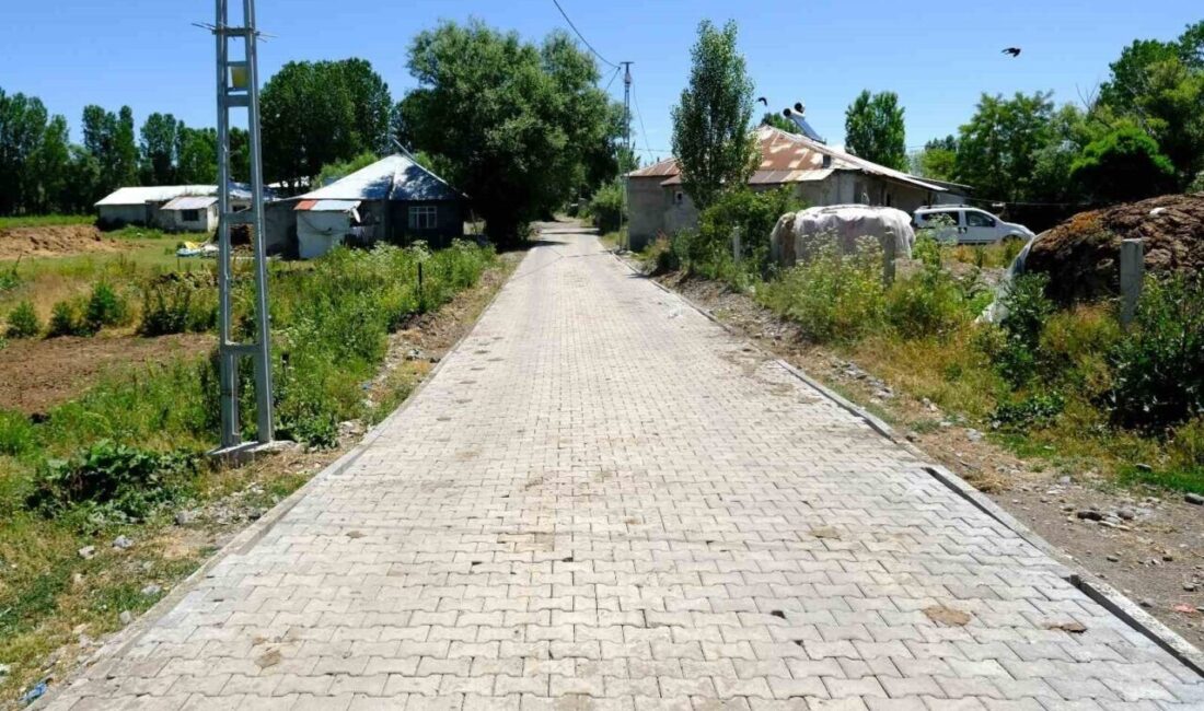 Ağrı'nın Eliaçık köyünde 7 bin metrekarelik kilit parke taşı döşeme
