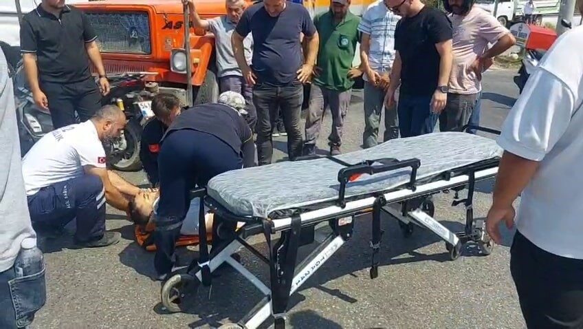 Sakarya'nın Akyazı ilçesinde R.H. yönetimindeki tanker, M.B. idaresindeki motosikletle çarpıştı.