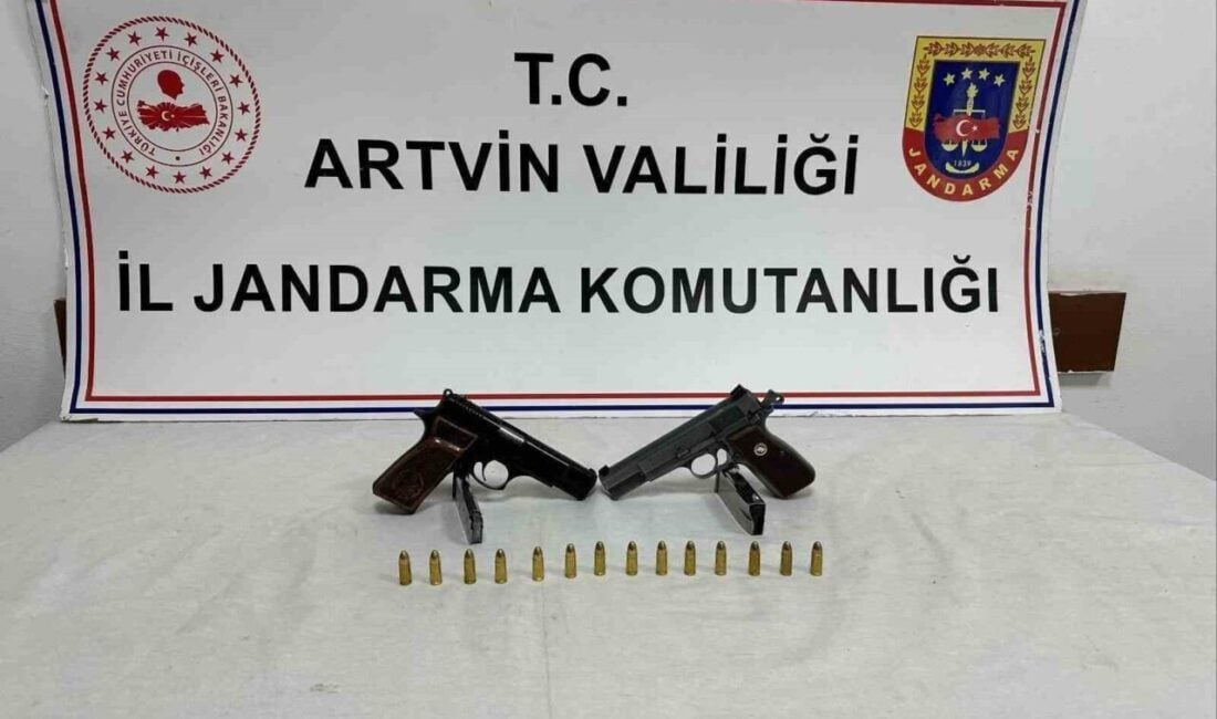 Artvin’in Borçka ilçesinde jandarma, silah sesleri üzerine yaptığı devriye ile