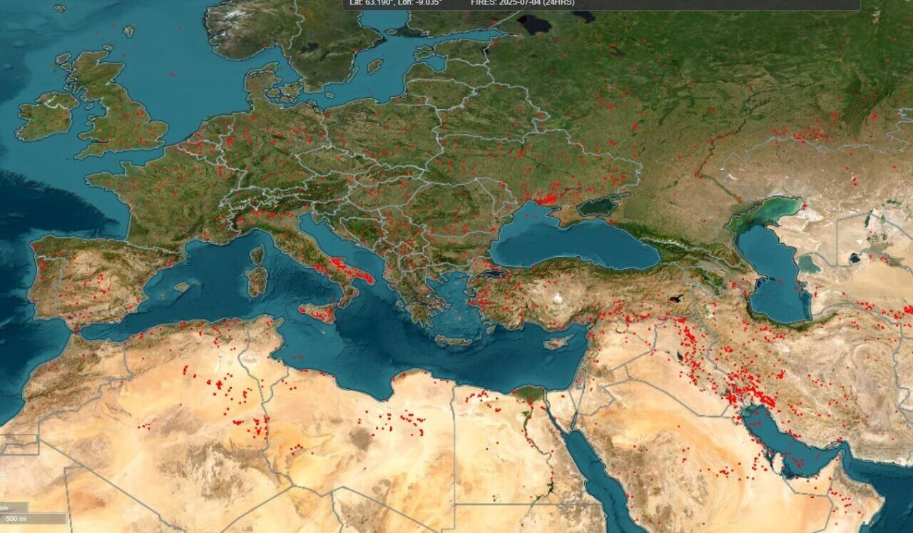 Afrika kökenli yüksek basınç sistemi nedeniyle Avrupa'da sıcaklıklar 46 dereceye