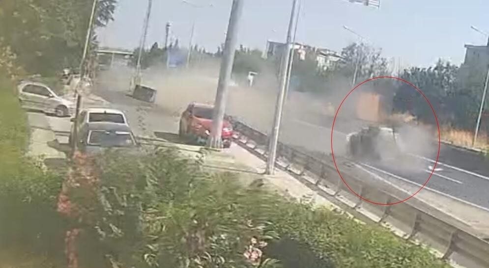 Tekirdağ Çorlu’da Yusuf B. yönetimindeki otomobil, kontrol kaybı sonucu bariyerlere