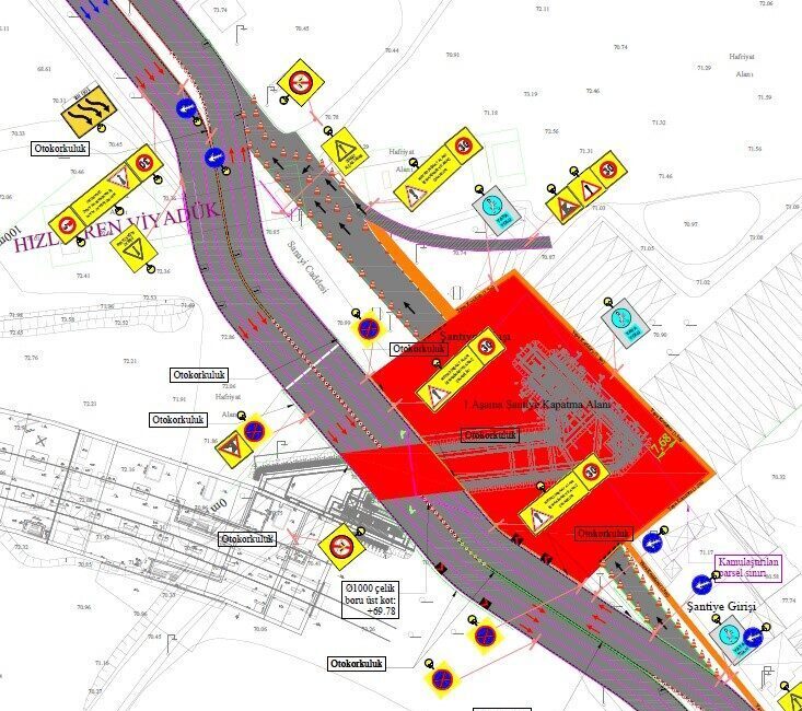Bursa'da, Emek-Şehir Hastanesi Raylı Sistem hattı kapsamında Ahmet Yesevi İstasyonu