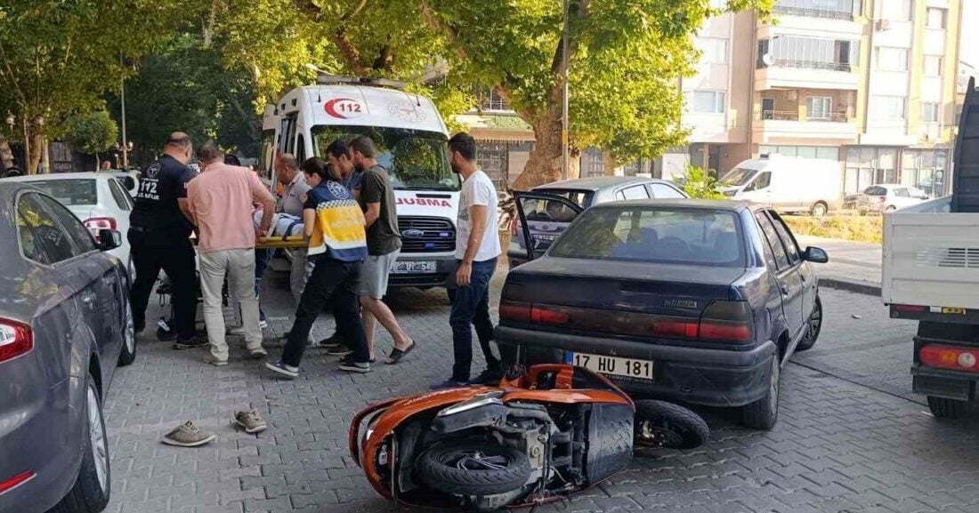 Çanakkale'nin Çan ilçesinde Motosiklet sürücüsü Ergün Ekinci, Okan P. yönetimindeki