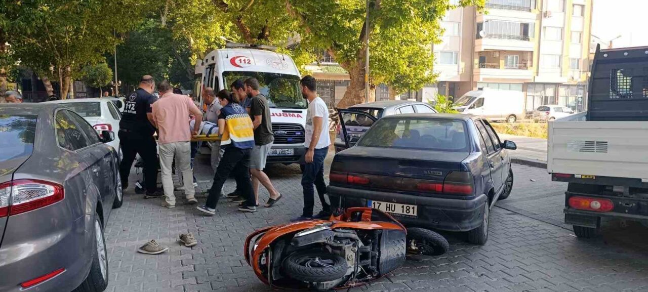Çanakkale'nin Çan ilçesinde Motosiklet sürücüsü Ergün Ekinci, Okan P. yönetimindeki