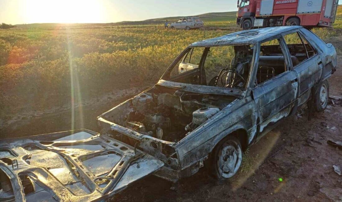 Çorum'un Alaca ilçesinde A.D.'ye ait park halindeki otomobil, Eskiyapar köyünde