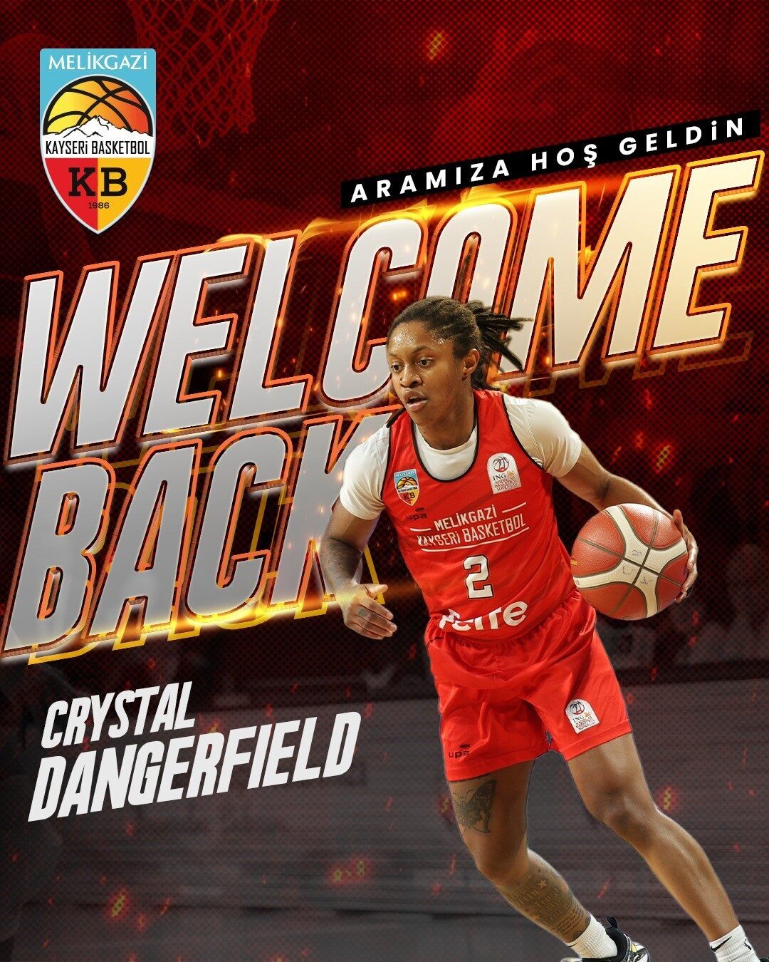 Melikgazi Kayseri Basketbol, 2024-2025 sezonu öncesi ABD’li oyun kurucu Crystal