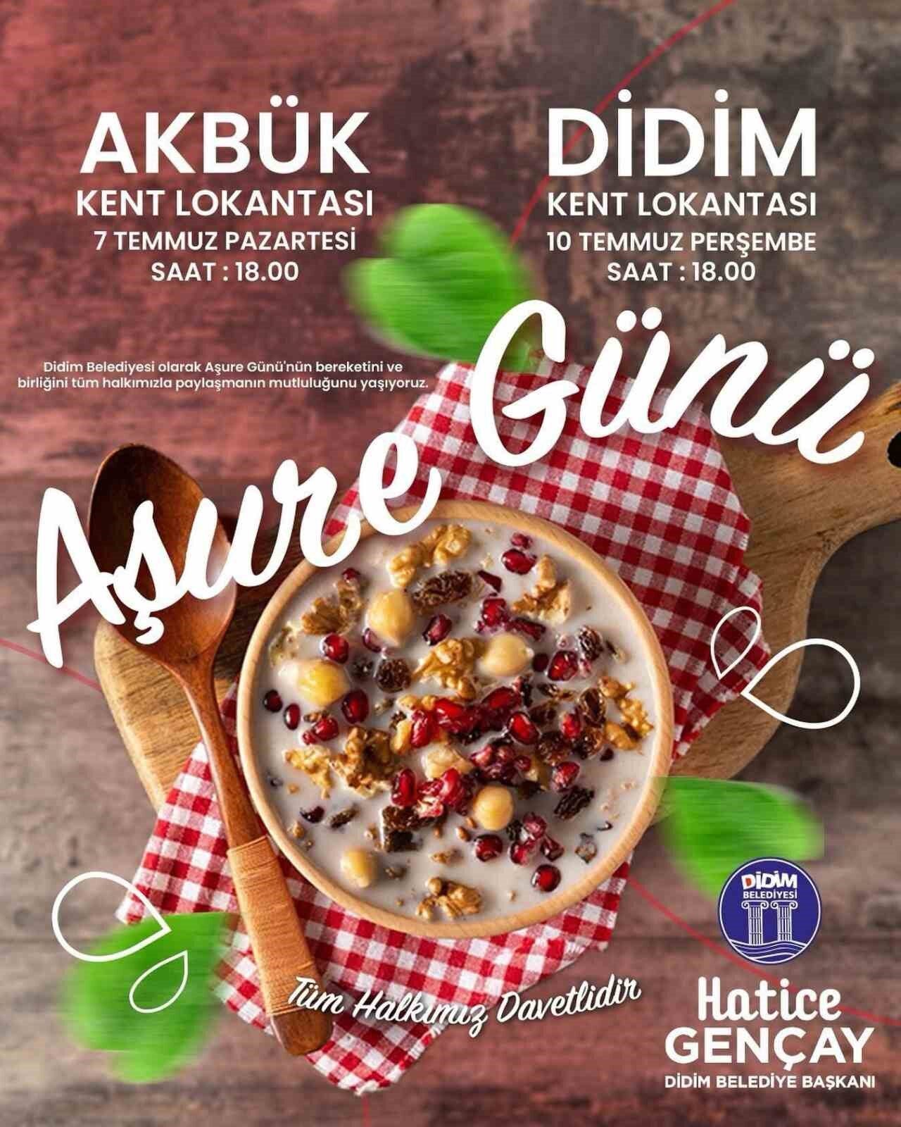 Didim Belediyesi, Muharrem ayı kapsamında aşure hayrı etkinliği düzenleyecek. Başkan
