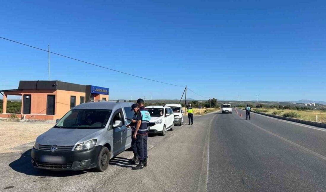 Aydın'ın Didim ilçesinde, 127 aracın kontrol edildiği havadan trafik denetiminde,