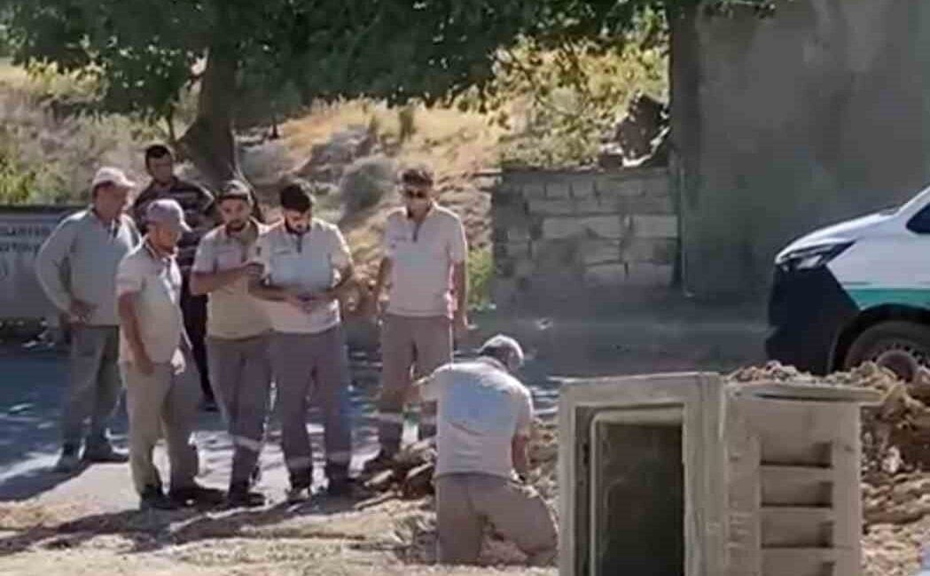 Adıyaman'da alt yapı çalışmaları sırasında doğalgaz borusu hasar gördü ve
