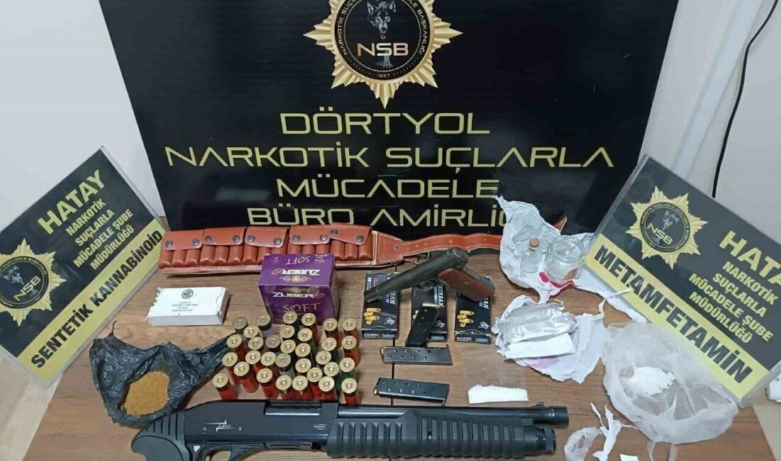 Hatay'ın Dörtyol ilçesinde İ.E. isimli şahsın ikametinde gerçekleştirilen uyuşturucu operasyonunda