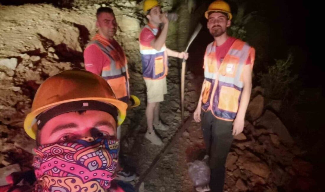 Balıkesir'in Edremit ilçesinde, Kadıköy Mahallesi'nde bulunan zeytinlik alanda çıkan yangın,