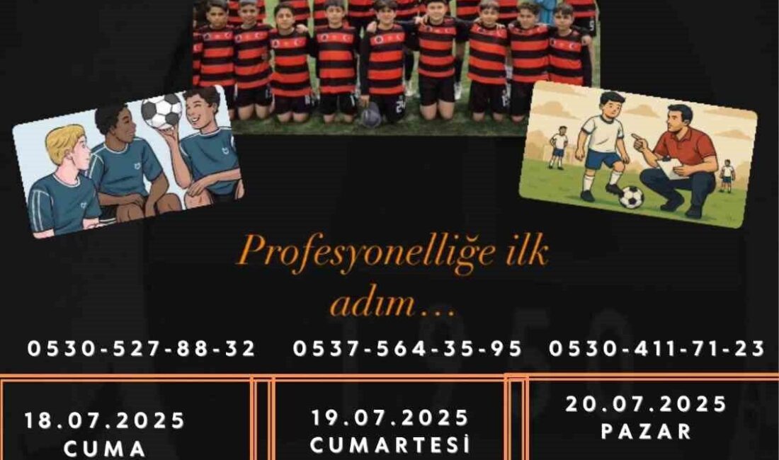 Elazığ Yolspor, 18-20 Temmuz tarihlerinde 2014-2015, 2015-2016 ve 2009-2010-2011 doğumlu