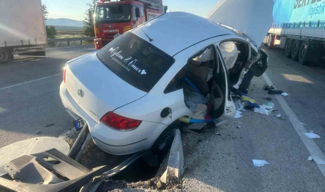 Afyonkarahisar’da meydana gelen kazada, Ömer Faruk Aytekin (31) kullandığı otomobilin