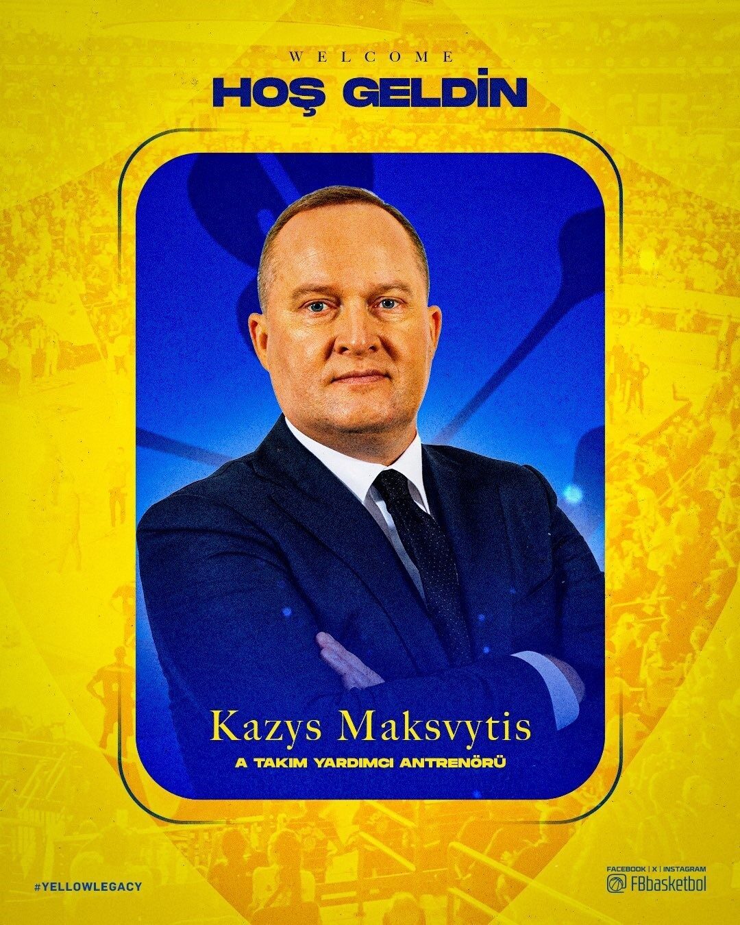 Fenerbahçe Erkek Basketbol Takımı, Litvanyalı antrenör Kazys Maksvytis'i yardımcı antrenör