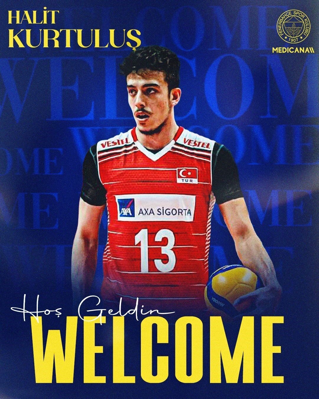 Fenerbahçe Erkek Voleybol Takımı, yeni sezon için orta oyuncu Halit