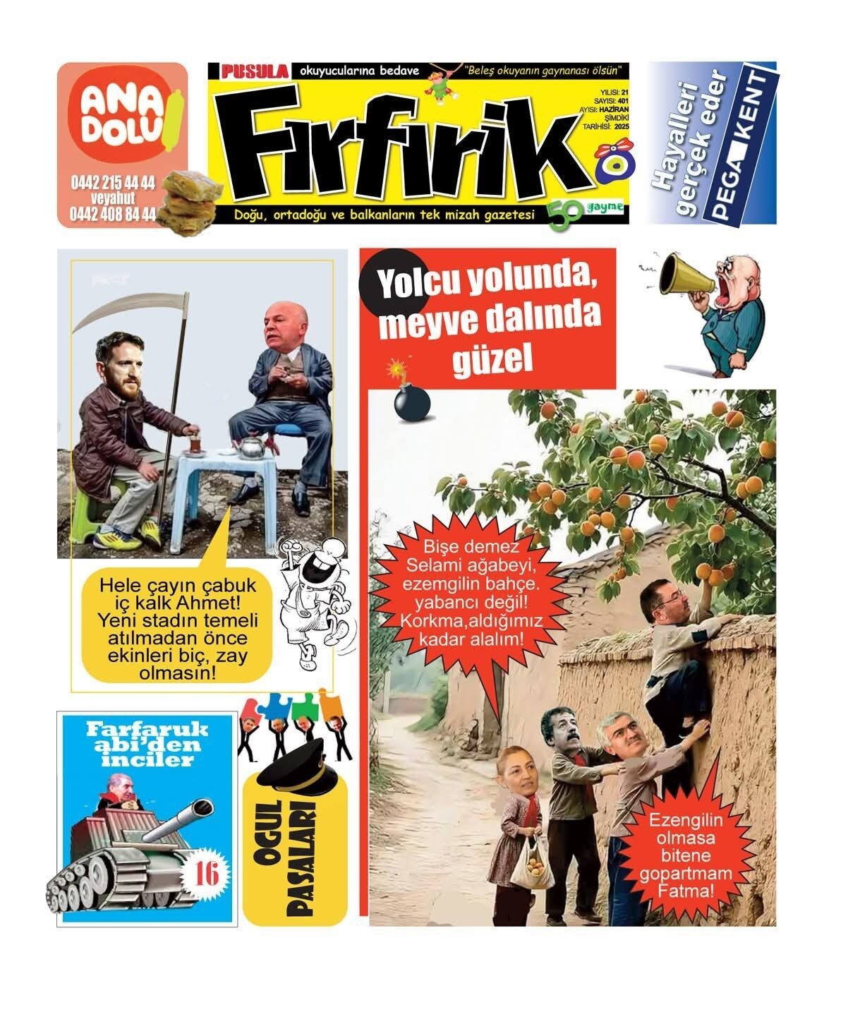 Fırfırik dergisi, başka bir mizah dergisinde Hz. Muhammed'e yönelik yayımlanan