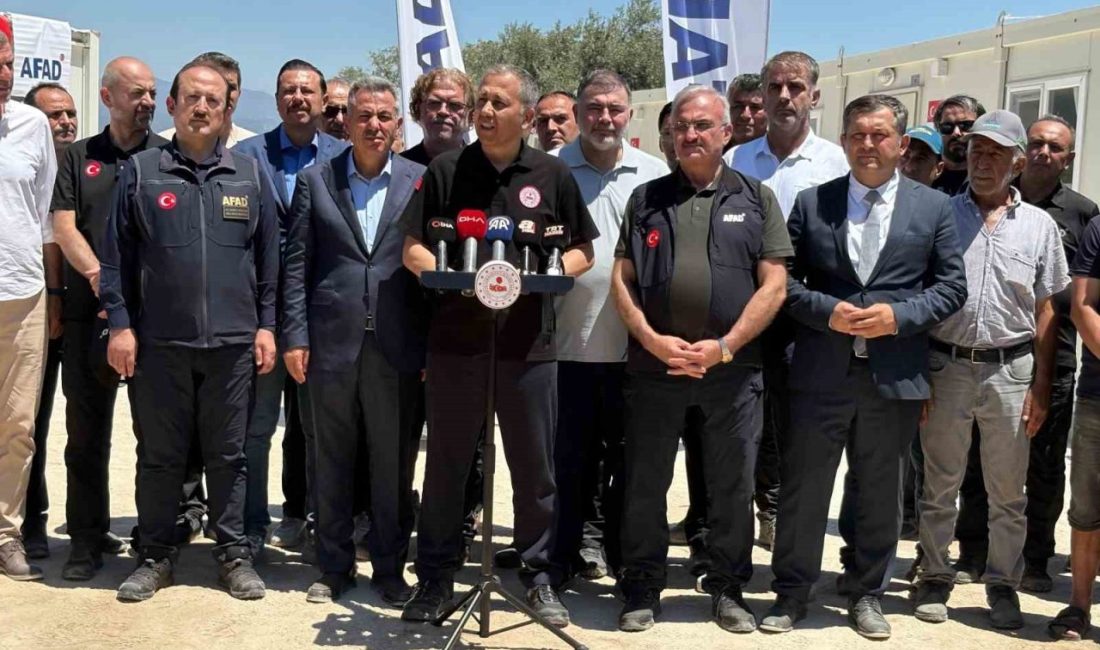 İçişleri Bakanı Ali Yerlikaya, İzmir'in Ödemiş ilçesinde orman yangınından zarar
