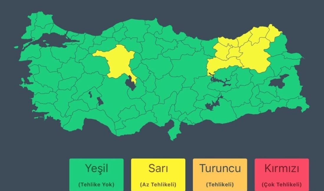 İçişleri Bakanlığı, 16 Temmuz 2025’te beklenen gök gürültülü sağanağın etkili
