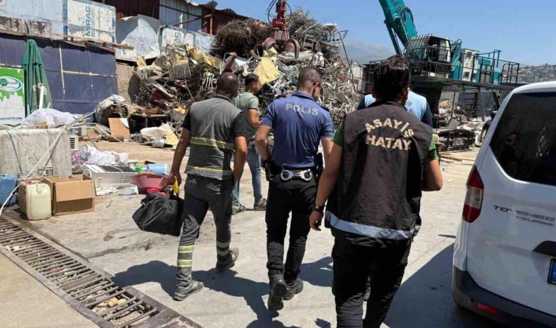 Hatay'ın İskenderun ilçesinde yapılan denetimlerde 11 hurdacı iş yeri kontrol