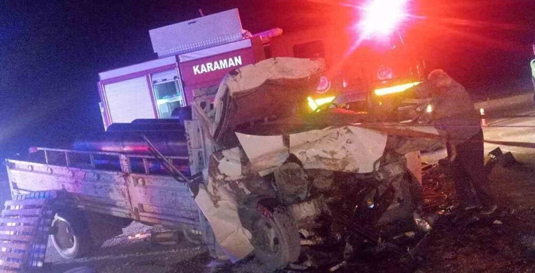 Karaman-Konya Karayolu’nda Ali Ş.'nin kullandığı kamyonet, direksiyon hakimiyetinin kaybolması sonucu