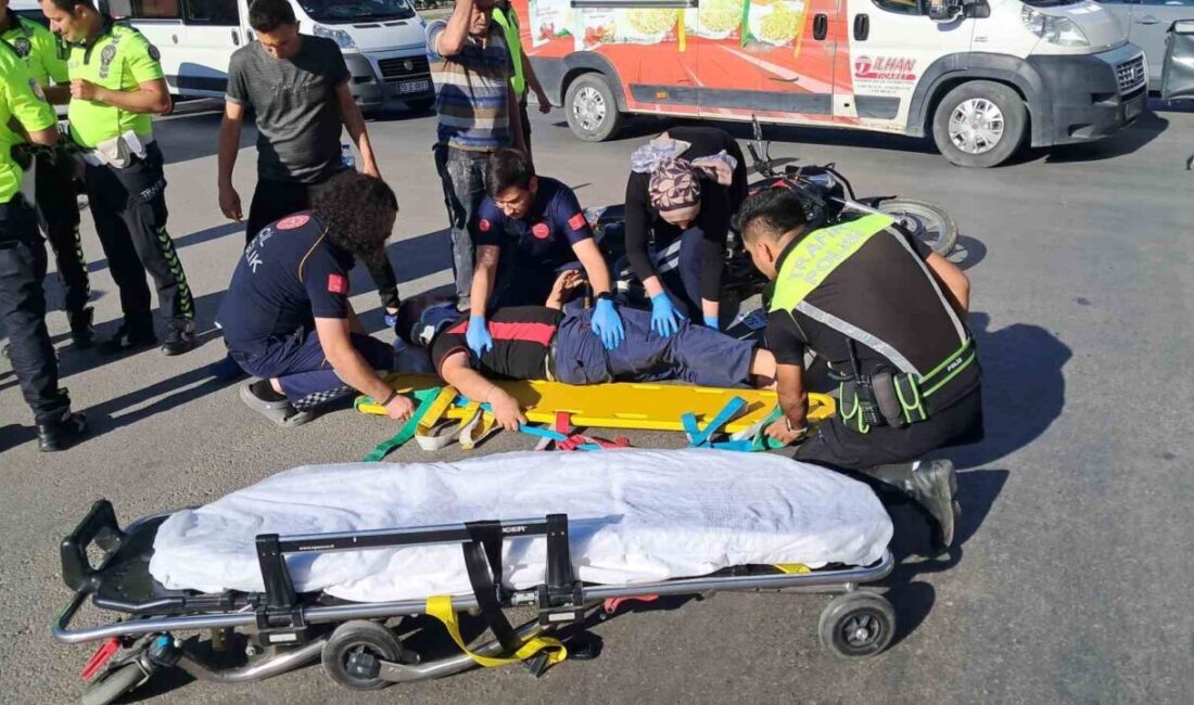 Karaman'da otomobil ve motosikletin çarpışması sonucu M.O. yaralandı. Olay, Hamidiye