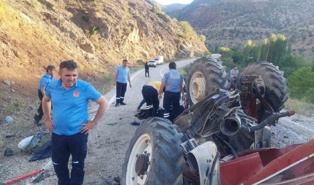 Karaman'da Göçer köyü yakınlarında meydana gelen traktör kazasında 56 yaşındaki